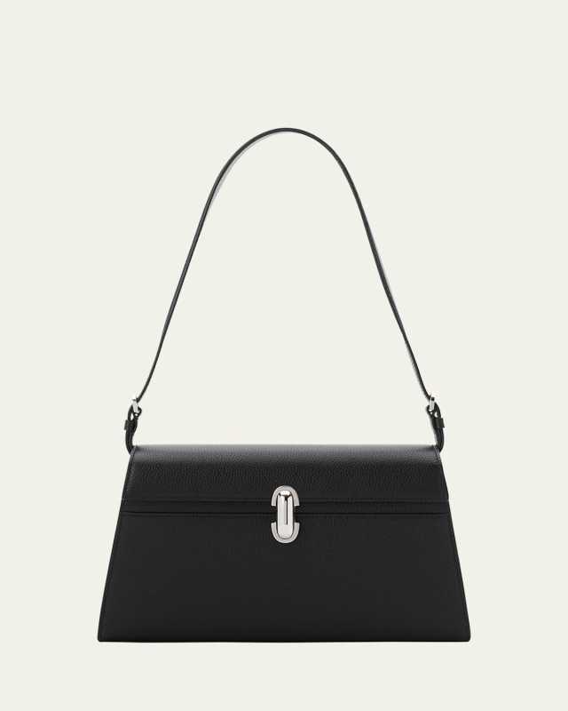 Symmetry Grained Leather Shoulder Bag